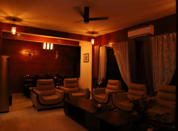 Living room with Balinese interiors